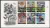 3408a - t  / 33c Legends of Baseball : Greatest Players 2000 All 20 on 4 Artcraft FDCs