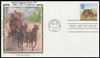 2434 - 2437, 2437a and 2438 / 25c Classic Mail Transportation : World Stamp Expo '89 Set of 6 Colorano Silk 1989 FDCs