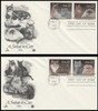 2372 - 2375 / 22c Cat Breeds 1988 Set of 2 Artcraft / PCS First Day Cover