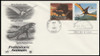 2422 - 2425 / 25c Prehistoric Animals / Dinosaurs 1989 Set of 2 Artcraft / PCS First Day Cover