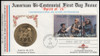 1631a / 13c Spirit of '76 Se-Tenant Strip with Brass Medallion Cachet 1976 International Stamp Collector Society FDC