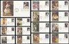 3151a-o / 32c Classic American Dolls Set of 15 Fleetwood 1997 FDCs