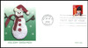 3680 - 3683 / 37c Snowman Linerless PSA Coil Set of 4 with PNC # G1111 Fleetwood 2002 First Day Covers