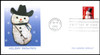 3688 - 3691 / 37c Snowmen PSA Vending Booklet Singles Set of 4 Fleetwood 2002 First Day Covers