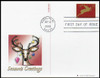 UX357 - UX360 / 20c Holiday Deer Set of 4 Fleetwood 2000 Postal Card FDCs