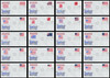 3403a - t / 33c Stars and Stripes : Historic American Flags 2000 Set of 20 Cover Craft Cachets FDCs With Insert Card (Limited Edition of Only 140 Made)
