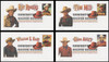 4446 - 4449 / 44c Cowboys of the Silver Screen Set of 4 Digital Color Postmark (DCP) FDCO Exclusive 2010 FDCs