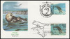 2508 - 2511 and 5933 - 5936 / 25c and 25k Sea Creatures U.S. / Russia Joint Issue Set of 6 Fleetwood 1990 FDCs