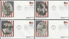 4637 - 4640 / 45c Four Flags : Banknote Corp. Coil Set of 4 w/ PNC Fleetwood 2012 FDCs