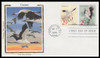 2867 - 2868a / 29c Cranes Set of 3 Colorano Silk 1994 First Day Cover