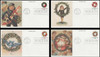 3245 - 3248 / 32c Greetings Wreaths PSA ATM Booklet Issue Set of 4 Christmas Series 1998 Mystic FDCs