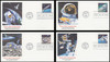 C122 - C125 / 45c Futuristic Mail Delivery Set of 4 Fleetwood 1989 First Day Covers
