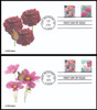 5664 - 5665 / 5c Butterfly Garden Flowers Set of 2 FDCO Exclusive 2022 FDCs