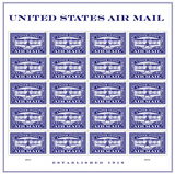 United States Air Mail Blue Stamp