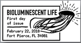 Bioluminescent Life Stamps Black and White Pictorial Postmark