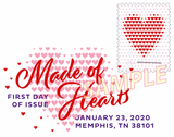 Made of Hearts Digital Color Postmark