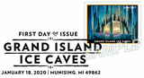 Grand Island Ice Caves, $26.35 Express Mail Pictorial Postmark