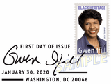 Gwen Ifill : Black Heritage Series Pictorial Postmark