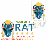 Lunar New Year: Year of the Rat Digital Color Postmark