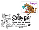 Scooby-Doo, Where Are You? Stamp Black and White Pictorial Postmark