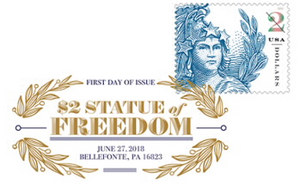 $2 Statue Of Freedom Stamp Digital Color Pictorial Postmark