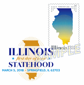 Illinois Statehood Stamp Digital Color Pictorial Postmark