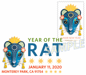 Lunar New Year: Year of the Rat Digital Color Postmark