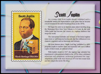 Scott Joplin Stamp : Black Heritage Series Collectible Postcard