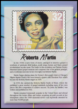 Roberta Martin Stamp : Black Heritage Series Collectible Postcard