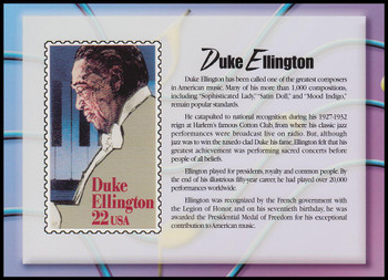 Duke Ellington Stamp : Black Heritage Series Collectible Postcard