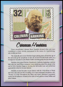 Coleman Hawkins Stamp : Black Heritage Series Collectible Postcard