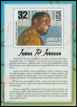 James P. Johnson Stamp : Black Heritage Series Collectible Postcard
