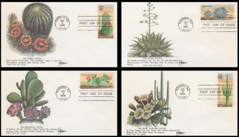 1942 - 1945 / 20c Desert Plants Set of 4 Gill Craft 1981 First Day Covers