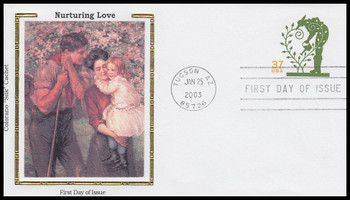 U651 / 37c Nurturing Love Postal Stationary Envelope 2003 Colorano Silk First Day Cover