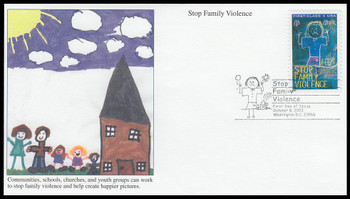 B3 / Stop Family Violence 42c ( 37c + 8c ) Non-Denominated Semipostal 2003 Mystic First Day Cover