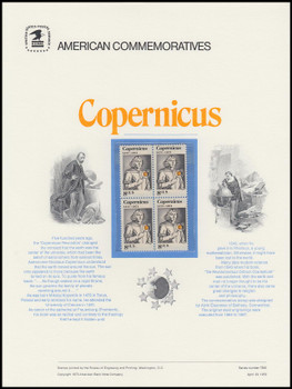 1488 / 8c Copernicus 1973 USPS American Commemorative Panel #7305
