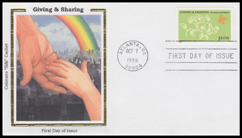 3243 / 32c Philanthropy Giving & Sharing 1998 Colorano Silk First Day Cover