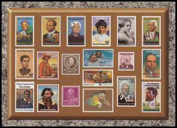 Black Heritage Stamp Collage Collectible Jumbo Postcard #1