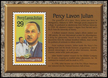 Percy Lavon Julian : Black Heritage Stamp Collectible Jumbo Postcard