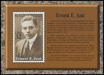 Ernest E. Just : Black Heritage Stamp Collectible Jumbo Postcard