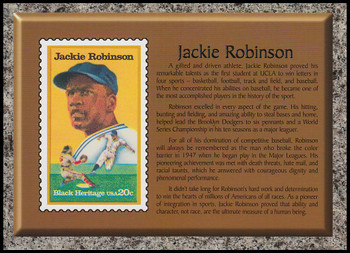 Jackie Robinson : Baseball Great : Black Heritage Stamp Collectible Jumbo Postcard