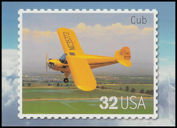 Cub : Classic American  Aircraft Stamp Collectible Jumbo Postcard