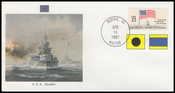 USS Idaho : Great Fighting Ships of the 50 States on #9 Fleetwood Commemorative Cover