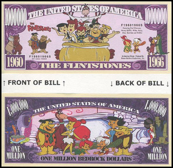 The Flintstones Million Dollar Novelty Commemorative Bill