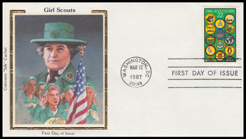 2251 / 22c Girl Scouts Colorano Silk 1987 First Day Cover