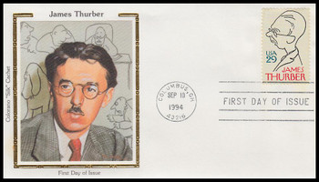 2862 / 29c James Thurber : Literary Arts Series Colorano Silk 1994 First Day Cover