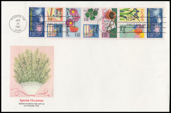 2274a / 22c Special Occasions Se-Tenant Booklet Oversized Large Format Fleetwood 1987 FDC