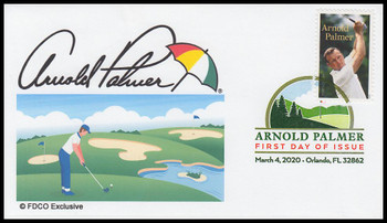 5455 / 55c Arnold Palmer : Golf 2020 Digital Color Postmark FDCO Exclusive FDC