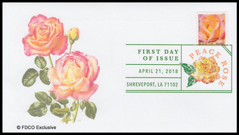 5280 / 50c Peace Rose 2018 Digital Color Postmark FDCO Exclusive FDC