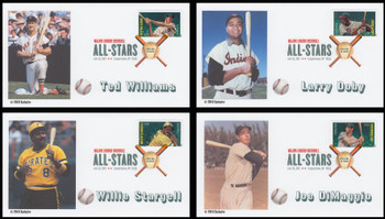 4694 - 4697 / 45c Major League Baseball All-Stars Cooperstown, NY Digital Color Postmark Set of 4 FDCO Exclusive 2012 First Day Covers